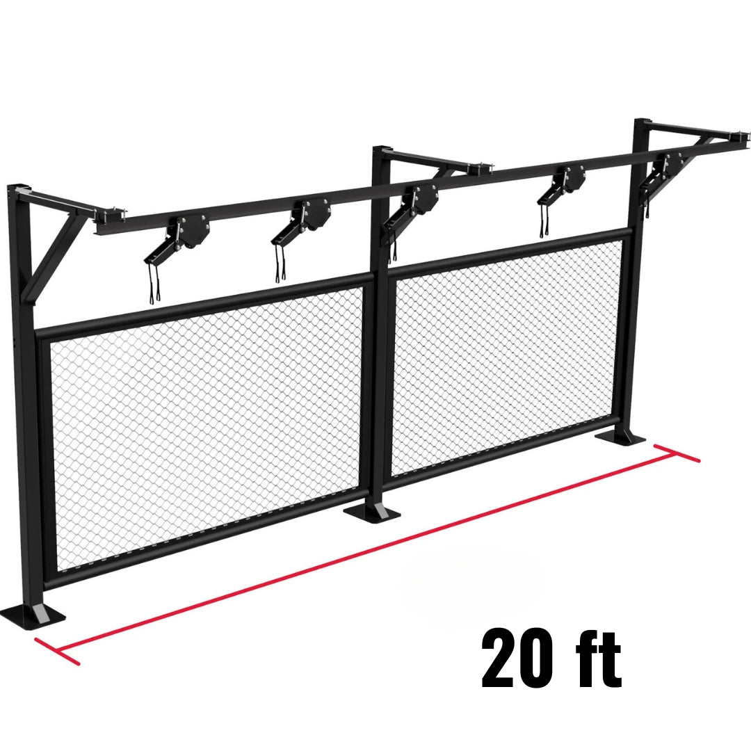 Cage Panels with Trolley Bag Rack